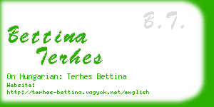 bettina terhes business card